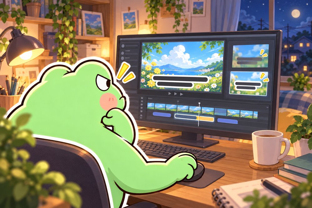 テロップにふち取りをつけて見やすくするナビ助